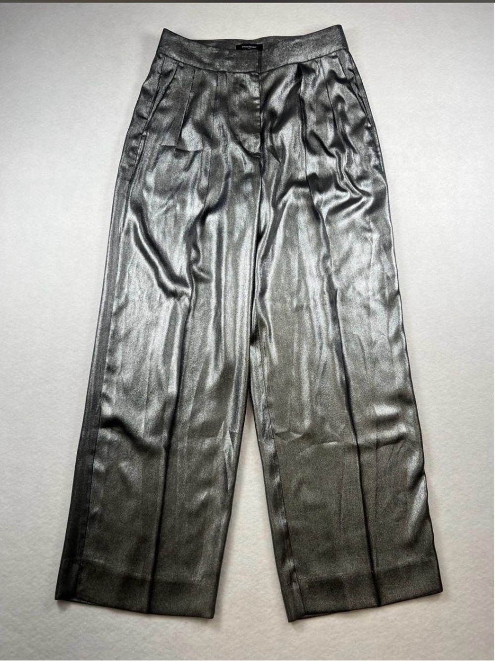 Banana Republic Metallic Wide-Leg Trousers in Silver - Picture 3 of 3